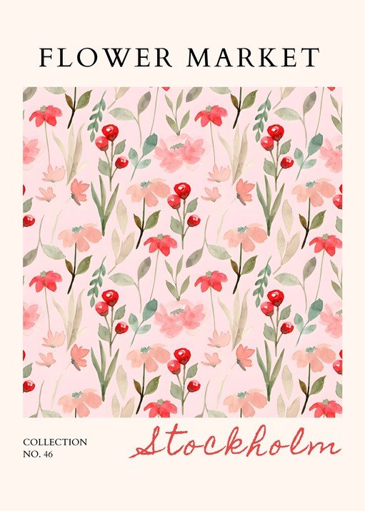 Floral Market Collection Stockholm Watercolor Art