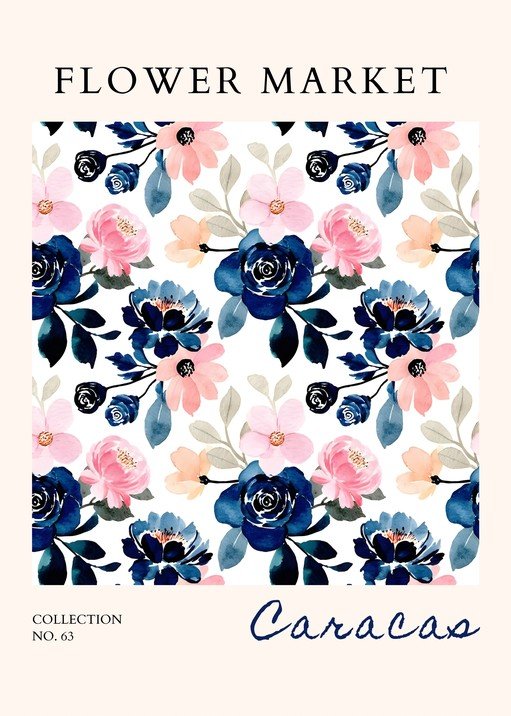 Watercolor Floral Collection "Caracas" No. 63