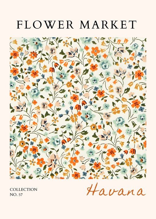 Flower Market Havana Collection No. 57 Poster