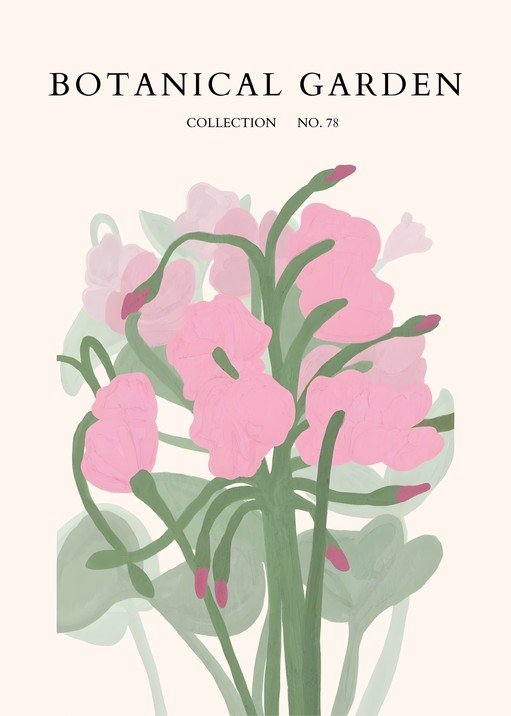 Botanical Garden Collection No. 78 Pink Flowers