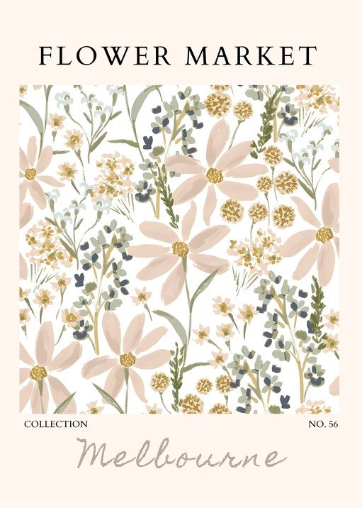 Flower Market Collection Melbourne Art Print
