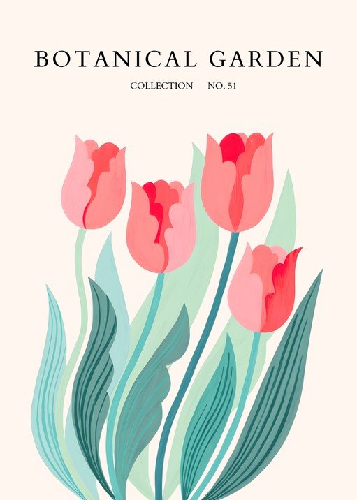 Botanical Garden Collection No. 51: Pink Tulips