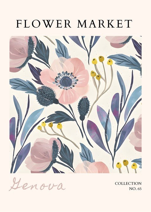 Genova Flower Market Collection No. 65 Poster