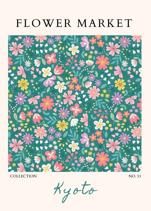 Floral Market Collection Kyoto Poster