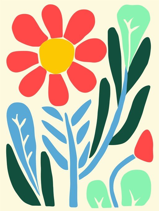 Abstract Floral and Botanical Illustration