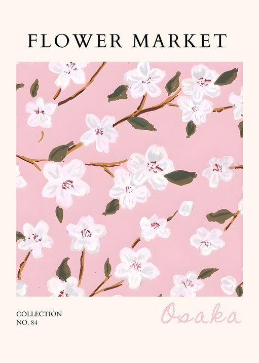 Flower Market Osaka Collection No. 84 Poster