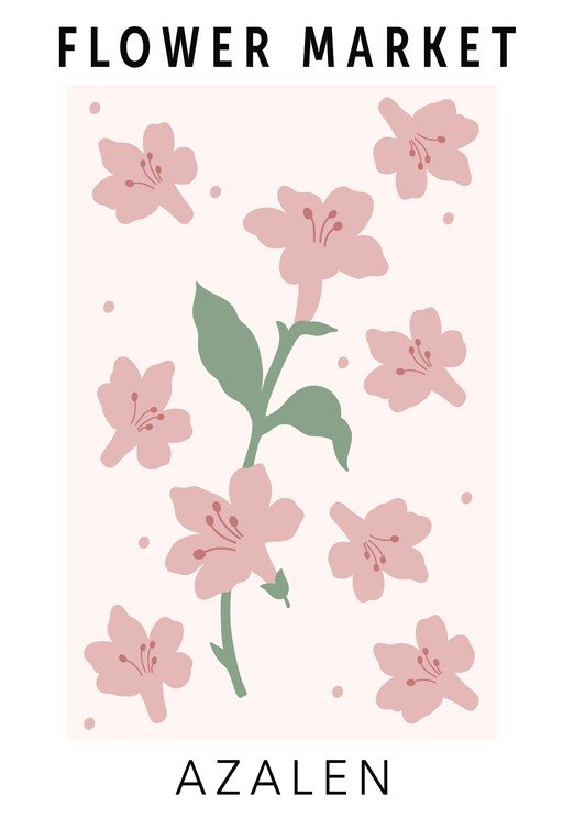 Azalea Flower Market Poster