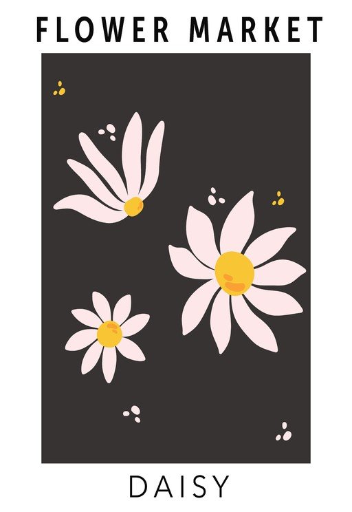 Daisy Flower Market Poster