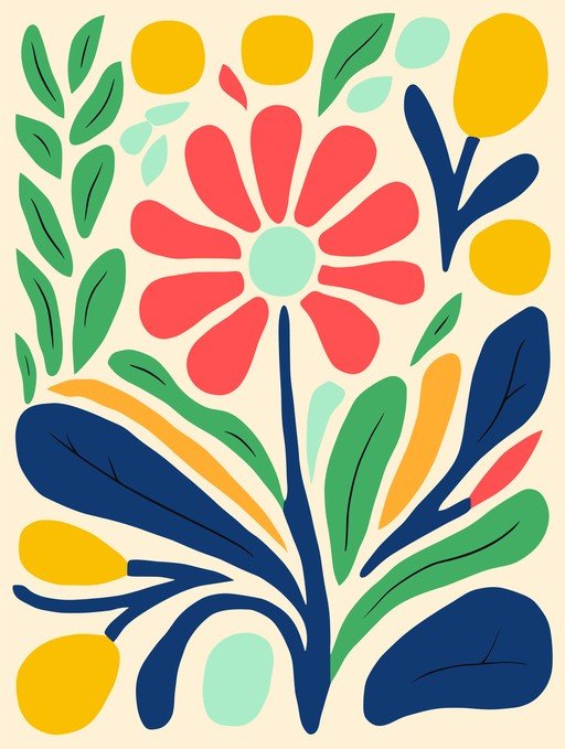 Vibrant Abstract Floral Illustration