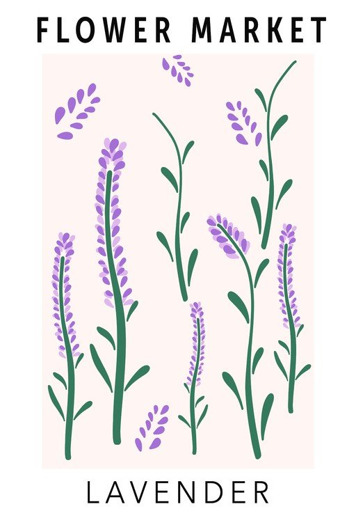 Flower Market Lavender Art Print