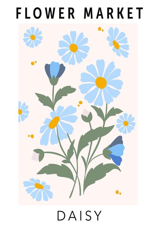 Daisy Flower Market Poster