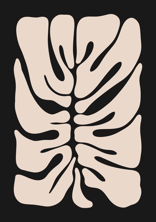 Abstract Monstera Leaf Art
