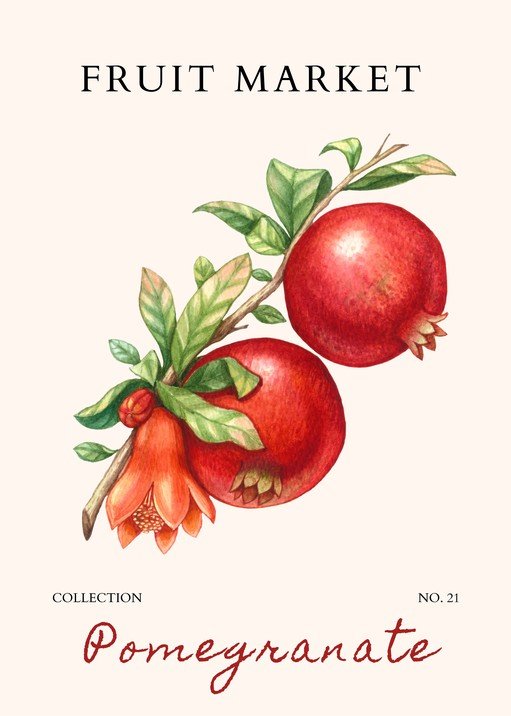 Pomegranate Collection No. 21 Fruit Market
