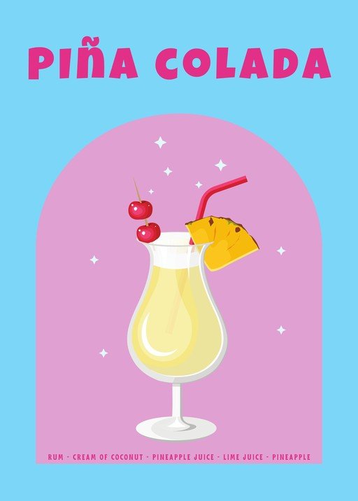 Piña Colada Cocktail Recipe and Ingredients