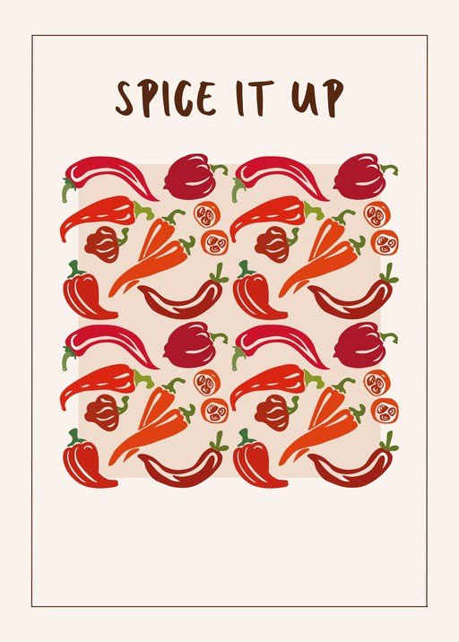 Spice It Up Chili Pepper Illustration