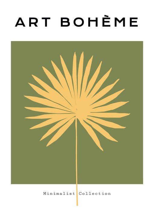 Art Bohème Minimalist Palm Leaf Poster