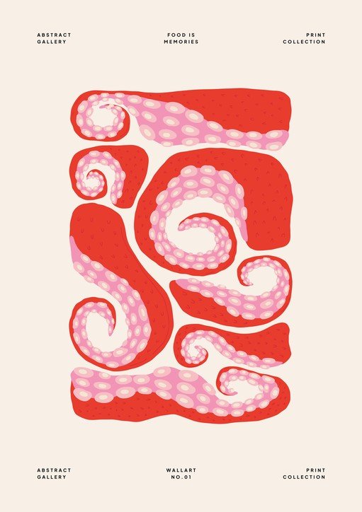 Abstract Octopus Tentacles Art Print