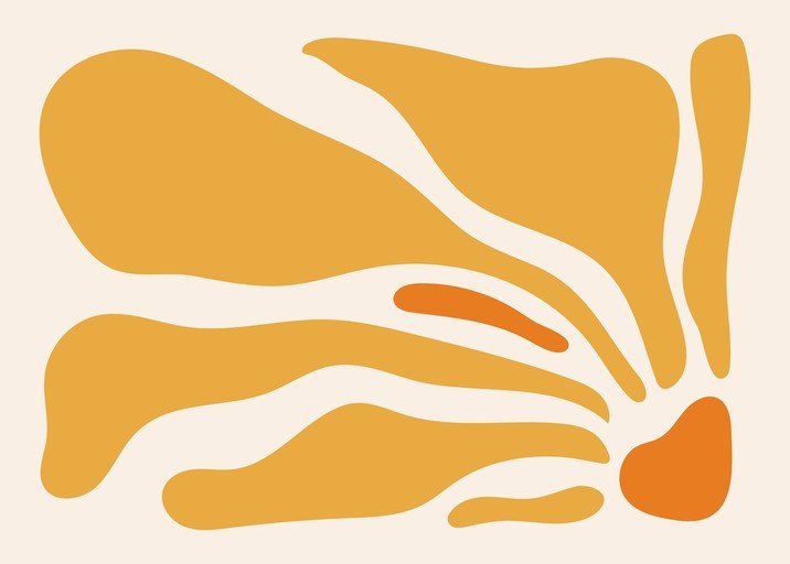 Abstract Organic Shapes in Warm Earth Tones