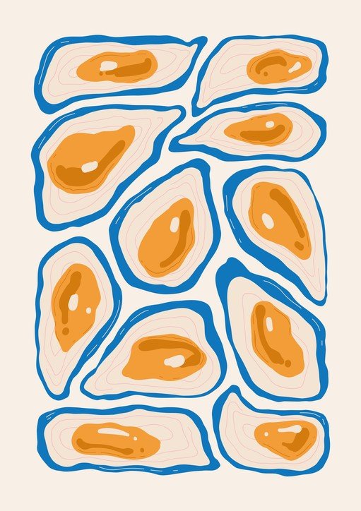 Abstract Oyster Art Print