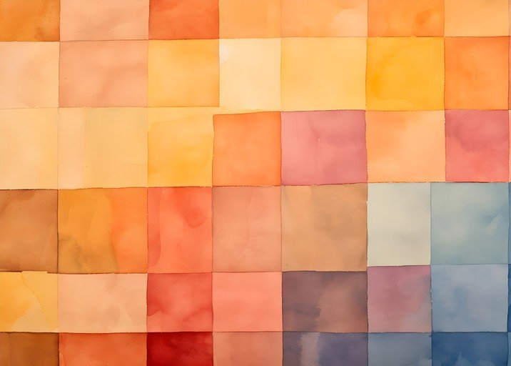 Watercolor Squares Color Palette