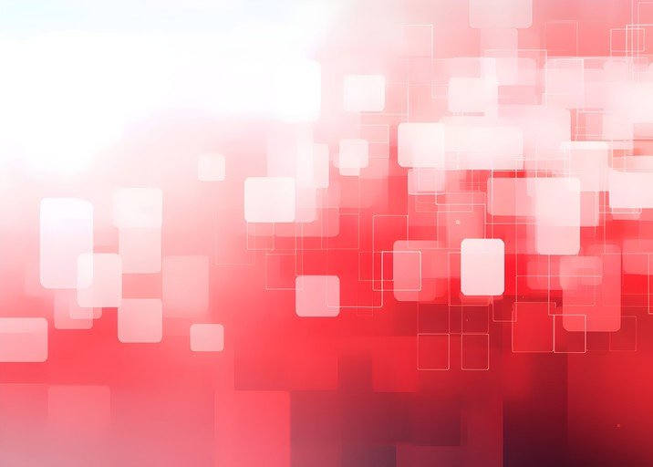 Abstract Red and White Digital Squares Background