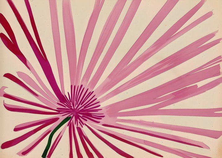 Abstract Pink Flower Petals Radiating Outward