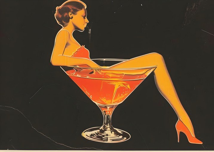 Woman in Martini Glass