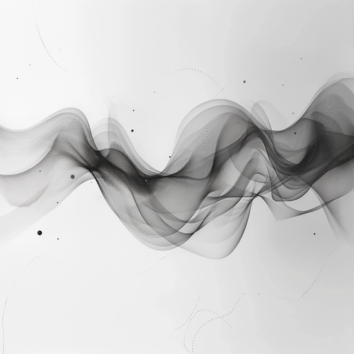 Abstract Black and White Smoke Wave