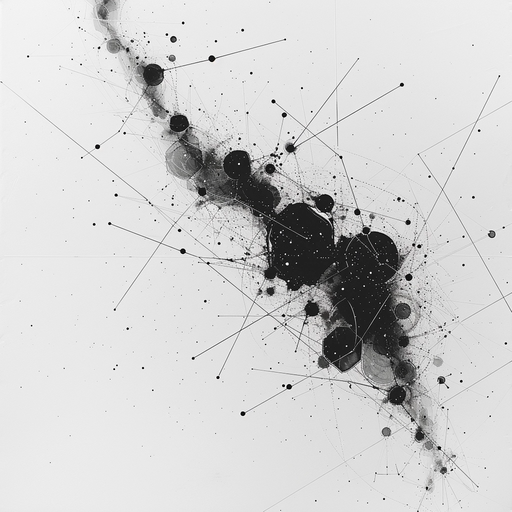 Abstract Network of Dots and Lines
