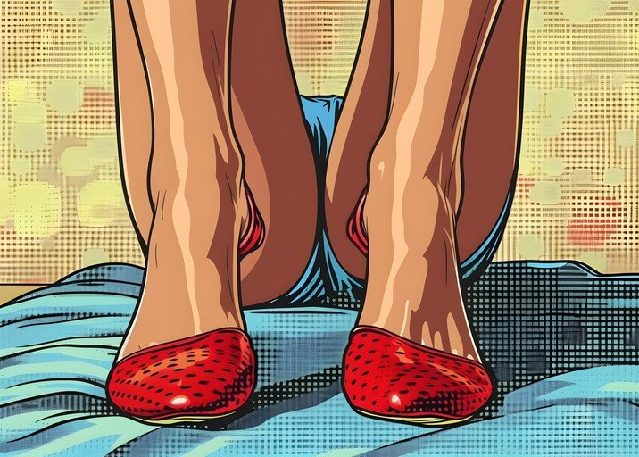 Pop Art Legs in Red Shoes