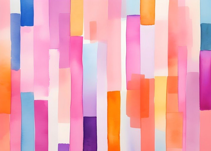 Abstract Watercolor Stripes Background