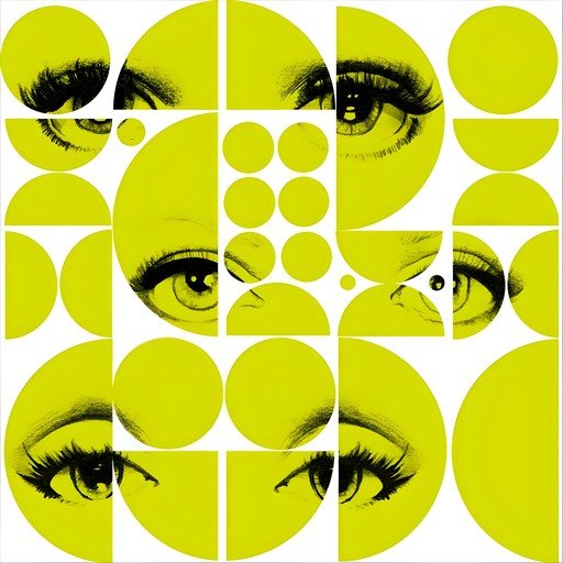 Abstract Eyes and Circles in Yellow and Black