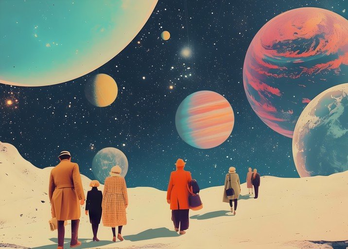 Retro-futuristic Space Exploration with People