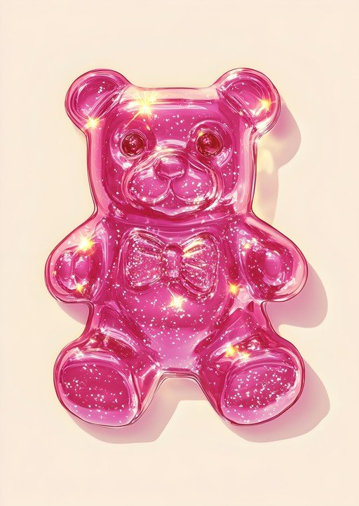 Sparkling Pink Gummy Bear
