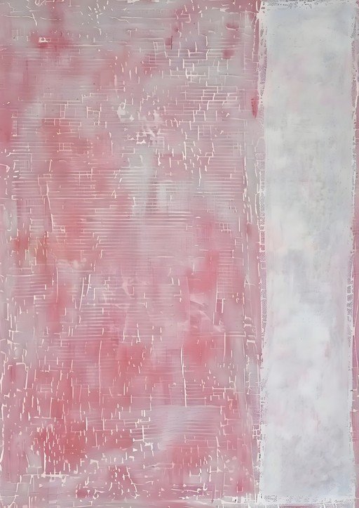 Abstract Pink and White Textured Painting