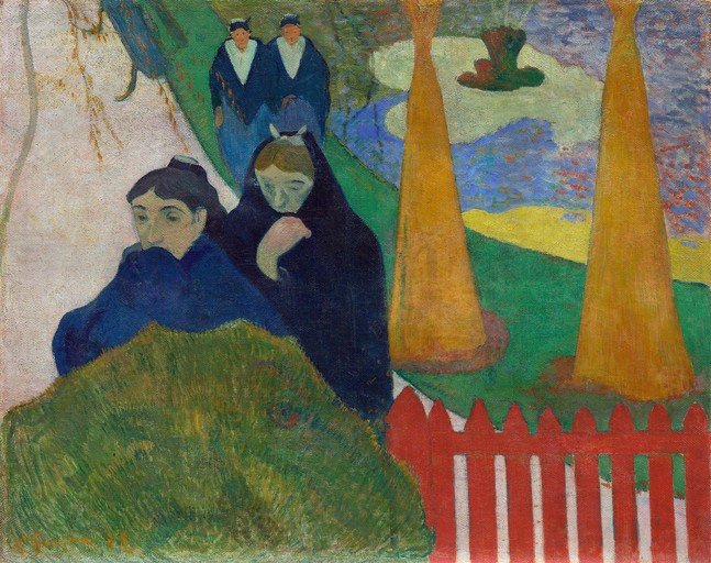 Two Tahitian Women in a Garden