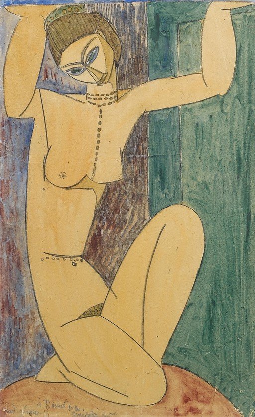 Cubist Nude with Necklace