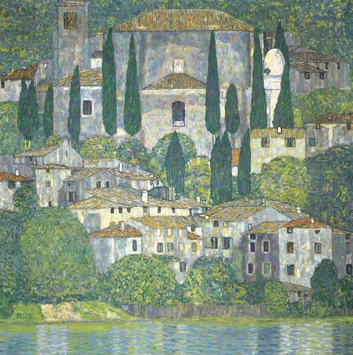Gustav Klimt's Italian Village Landscape