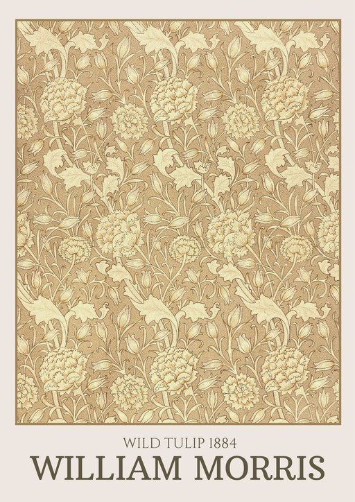 William Morris Wild Tulip 1884 Floral Pattern