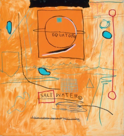 Abstract Painting with Equatorial and Salt Water Themes