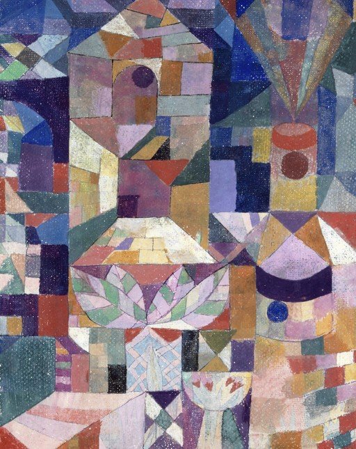 Abstract Composition with Geometric Shapes and Architectural Elements