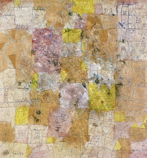 Paul Klee's "Castle and Sun" Abstract Painting