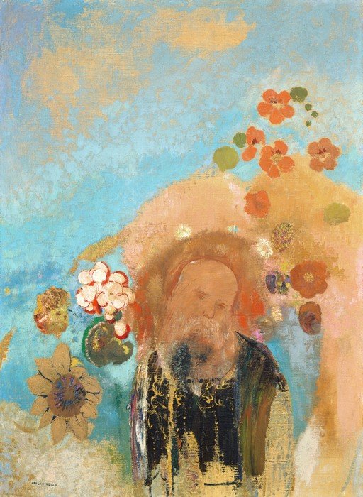 Portrait of a Bearded Man with Flowers