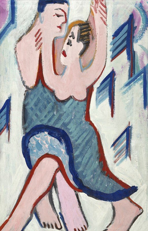 Expressionist Dance of Two Figures