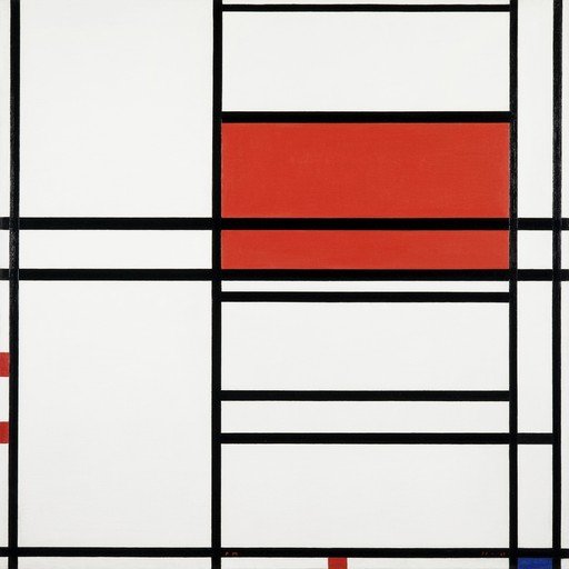 Piet Mondrian's Composition with Red, Blue and Yellow