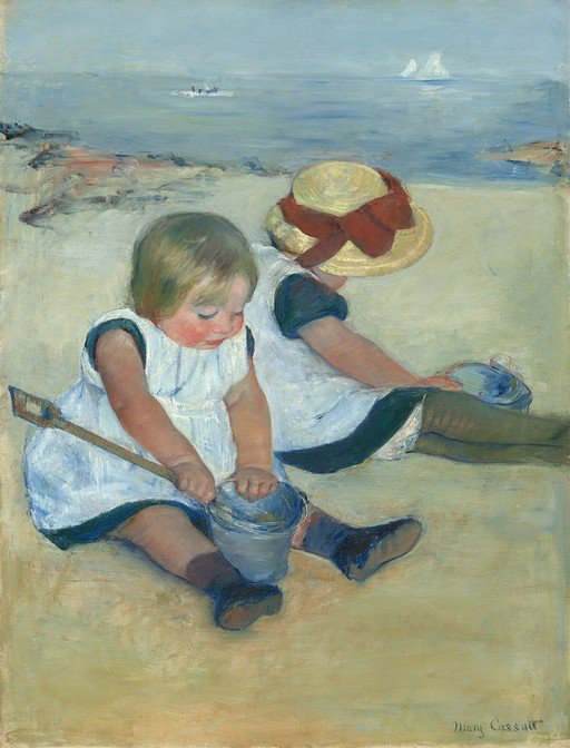Children Playing at the Beach