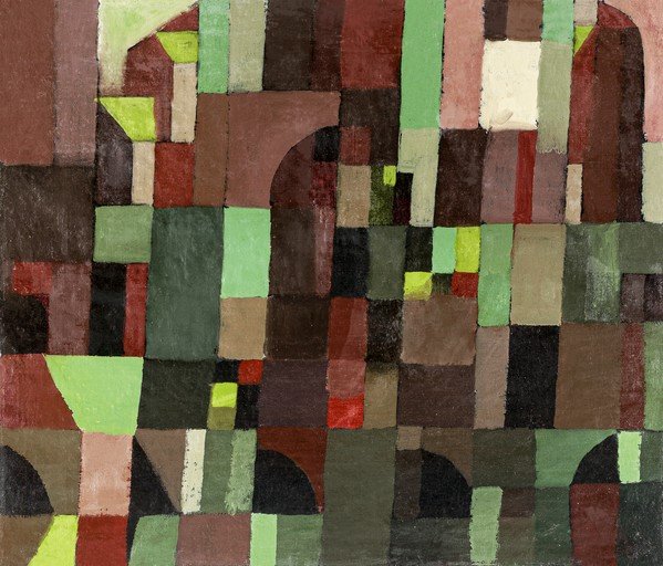 Abstract Geometric Composition in Earth Tones