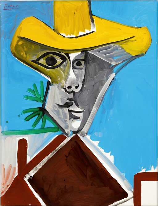 Picasso's "Portrait of a Man with a Yellow Hat"