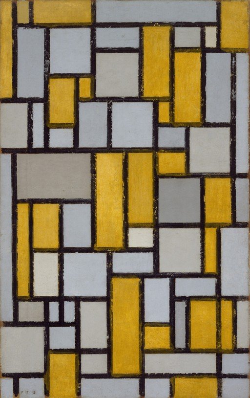 Composition with Yellow and Grey