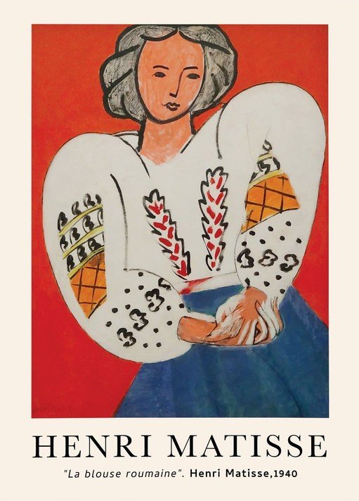 Henri Matisse's "La blouse roumaine" Poster